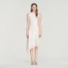 Asymmetrisches Kleid in Satin-Optik