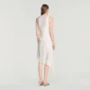 Asymmetrisches Kleid in Satin-Optik