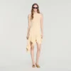 Asymmetrisches Strickkleid