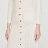 Ausgefallenes Midi-Strickkleid