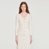 Ausgefallenes Midi-Strickkleid
