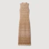 Ausgefallenes Midi-Strickkleid