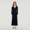 Ausgefallenes Strick-Maxikleid