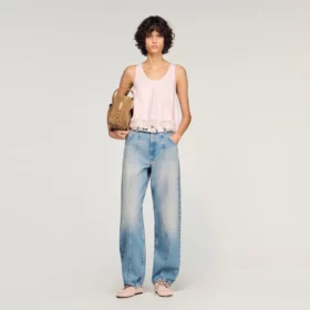 Ausgewaschene Barrel-Jeans