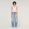 Ausgewaschene Barrel-Jeans