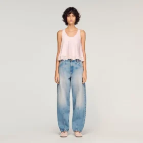 Ausgewaschene Barrel-Jeans