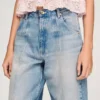 Ausgewaschene Barrel-Jeans