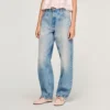 Ausgewaschene Barrel-Jeans