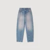 Ausgewaschene Barrel-Jeans
