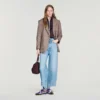 Barrel-Jeans mit Blumenprint