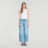 Barrel-Jeans mit Blumenprint