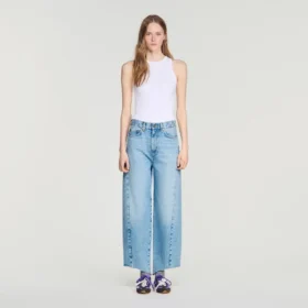 Barrel-Jeans mit Blumenprint