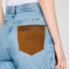 Barrel-Jeans mit Blumenprint