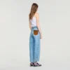 Barrel-Jeans mit Blumenprint