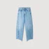 Barrel-Jeans mit Blumenprint