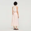Baumwoll-Crop-Top mit Spitzenbesatz