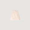 Baumwoll-Crop-Top mit Spitzenbesatz