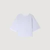 Baumwoll-T-Shirt mit gesticktem Logo