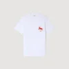 Baumwoll-T-Shirt mit gesticktem Pferd