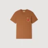 Baumwoll-T-Shirt mit gesticktem Pferd