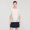 Baumwoll-T-Shirt mit Spitzendetails