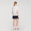 Baumwoll-T-Shirt mit Spitzendetails
