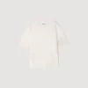 Baumwoll-T-Shirt mit Spitzendetails