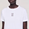 Baumwoll-T-Shirt mit Stickerei