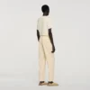Baumwollhose mit weitem Bein