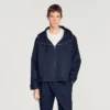 Baumwolljacke mit Kapuze und Reissverschluss