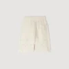 Baumwollshorts mit Broderie-Anglaise-Muster