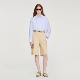 Bermudashorts aus Baumwolle mit Blumen-Details