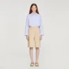 Bermudashorts aus Baumwolle mit Blumen-Details