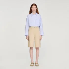 Bermudashorts aus Baumwolle mit Blumen-Details