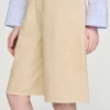 Bermudashorts aus Baumwolle mit Blumen-Details