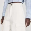 Bermudashorts aus Baumwolle mit weitem Bein