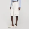 Bermudashorts aus Baumwolle mit weitem Bein