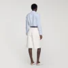 Bermudashorts aus Baumwolle mit weitem Bein