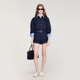 Bestickte Baumwollshorts