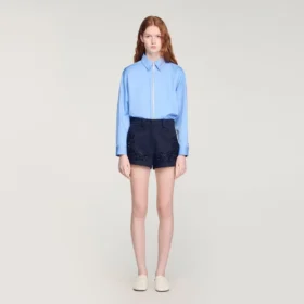 Bestickte Baumwollshorts