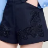 Bestickte Baumwollshorts