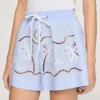 Bestickte Baumwollshorts