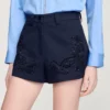 Bestickte Baumwollshorts