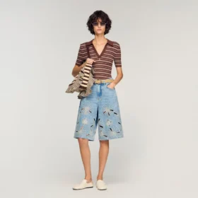Bestickte Bermudashorts