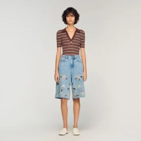 Bestickte Bermudashorts