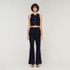 Besticktes Crop-Top aus Guipure-Spitze
