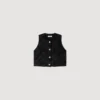 Besticktes Crop-Top aus Guipure-Spitze