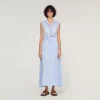 Besticktes Leinen-Maxikleid