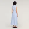 Besticktes Leinen-Maxikleid