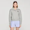 besticktes Sweatshirt mit geschlitztem Ausschnitt